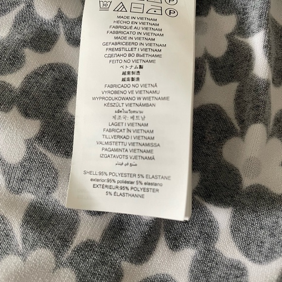 Michael Kors Floral Black and White Ruffled Cold Sleeve Blouse - Picture 5 of 9